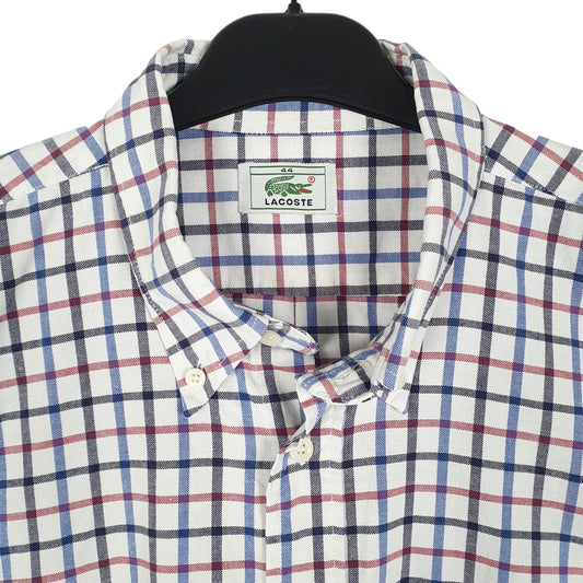 Mens White Lacoste  Short Sleeve Shirt