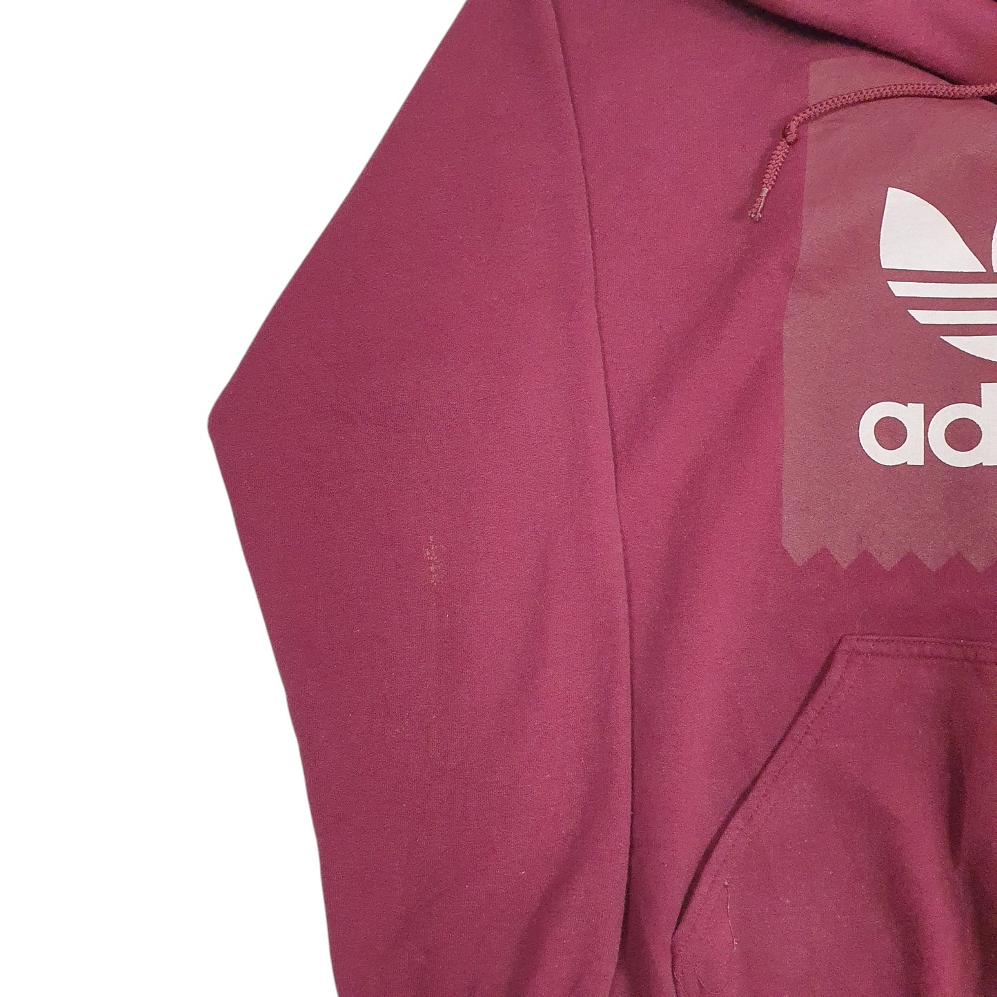 Mens Burgundy Adidas  Hoodie Jumper