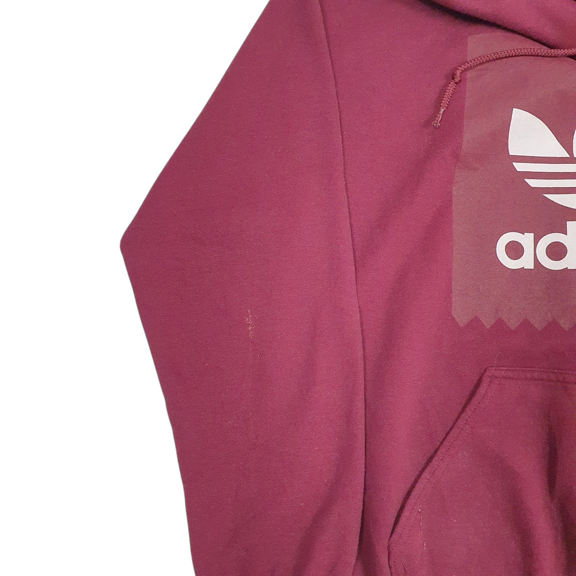 Mens Burgundy Adidas  Hoodie Jumper