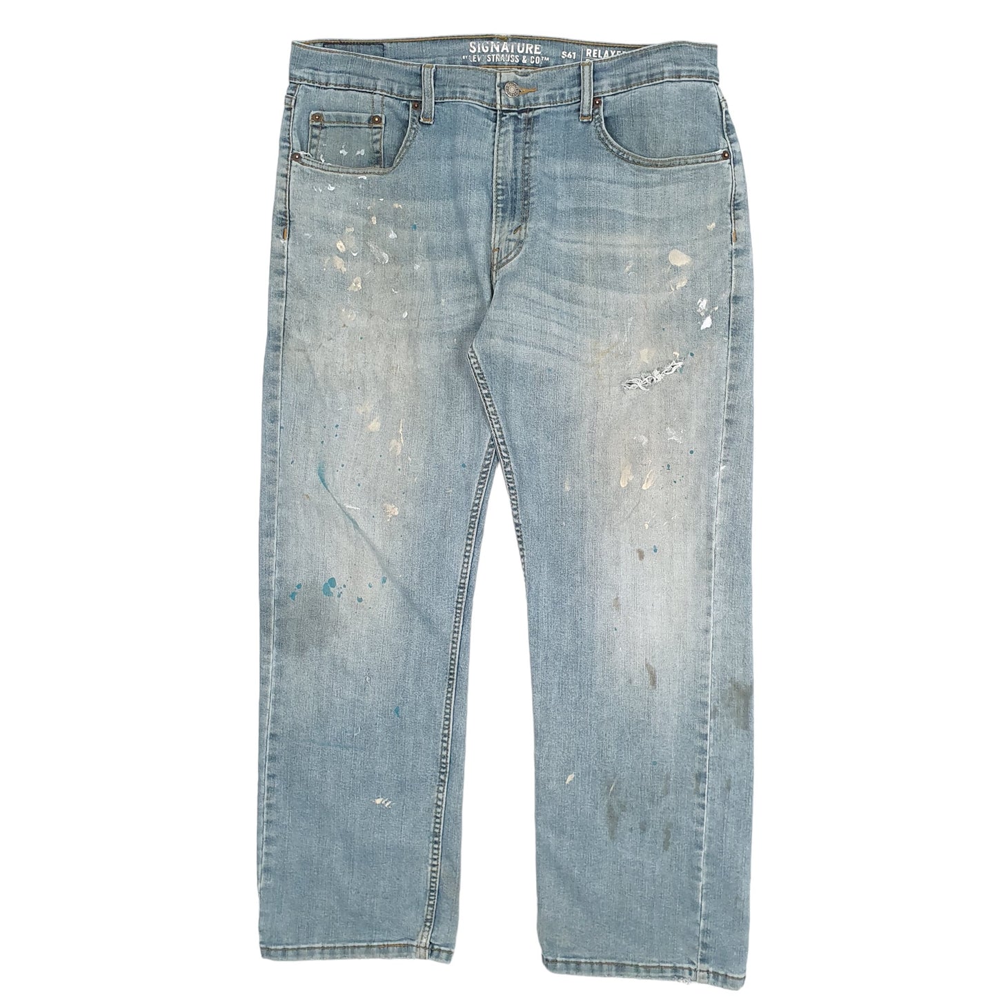 Mens Blue Levis S61 Relaxed Stretch Signature JeansW34 L30