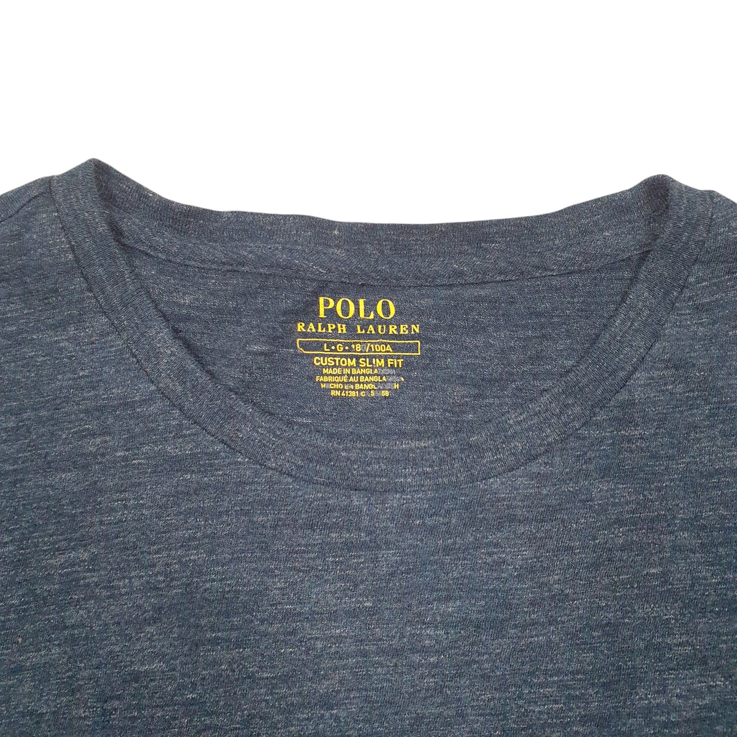 Mens Navy Polo Ralph Lauren Custom Slim Fit Short Sleeve T Shirt