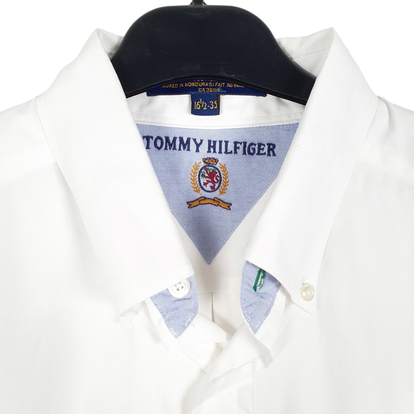 Mens White Tommy Hilfiger Vintage 90s Long Sleeve Shirt