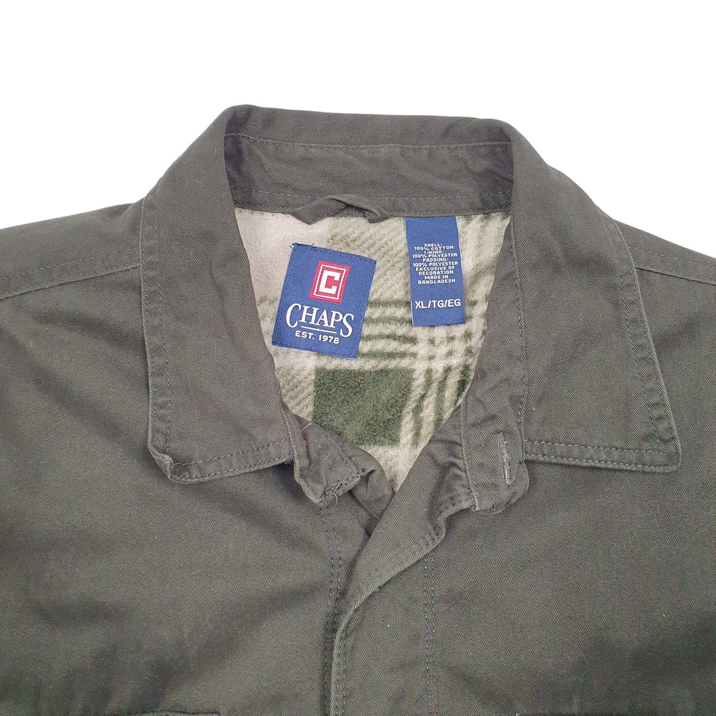 Mens Green Ralph Lauren Overshirt Shacket Fleece Lined Long Sleeve Shirt