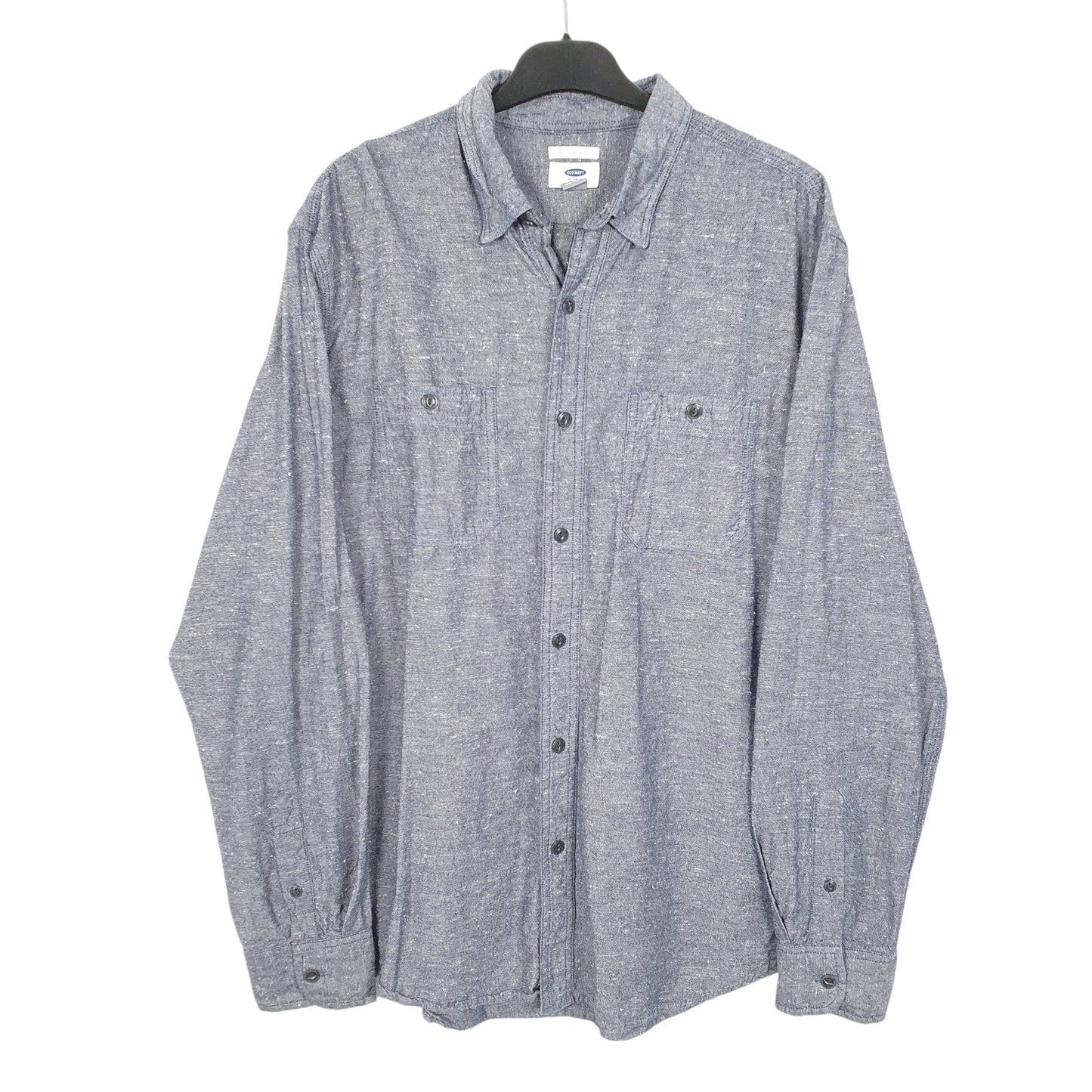 Mens Blue Old Navy Chambray Fleck Long Sleeve Shirt