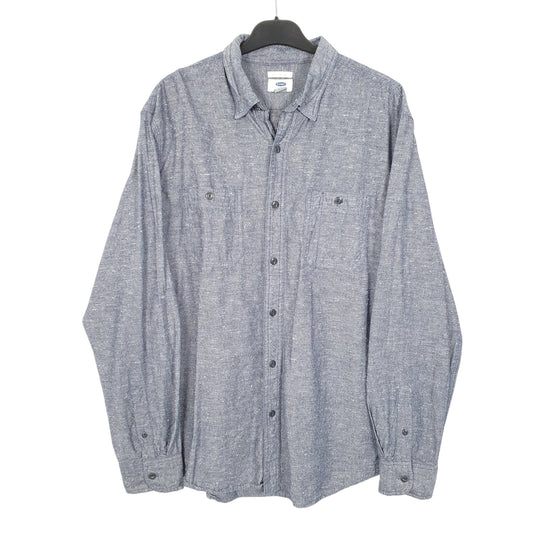 Mens Blue Old Navy Chambray Fleck Long Sleeve Shirt
