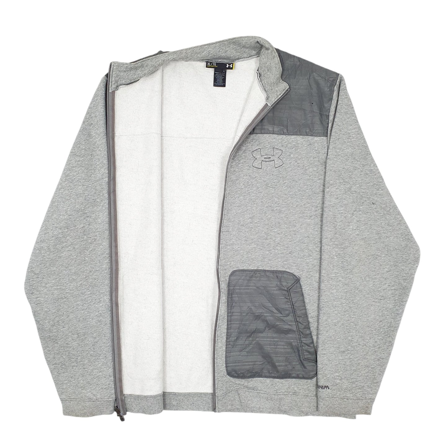 Mens Grey Under Armour  Full Zip Jumper