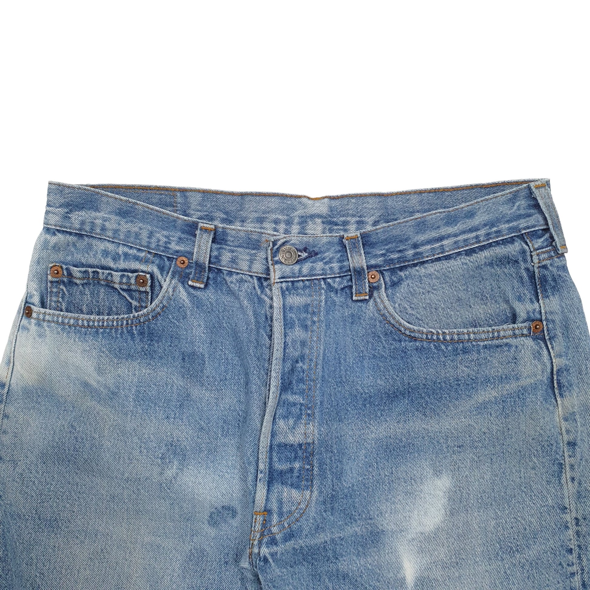 Womens Blue Levis 501 Denim Jorts Denim Shorts