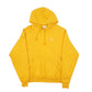 Mens Yellow Champion Reverse Weave Hoodie Jumper