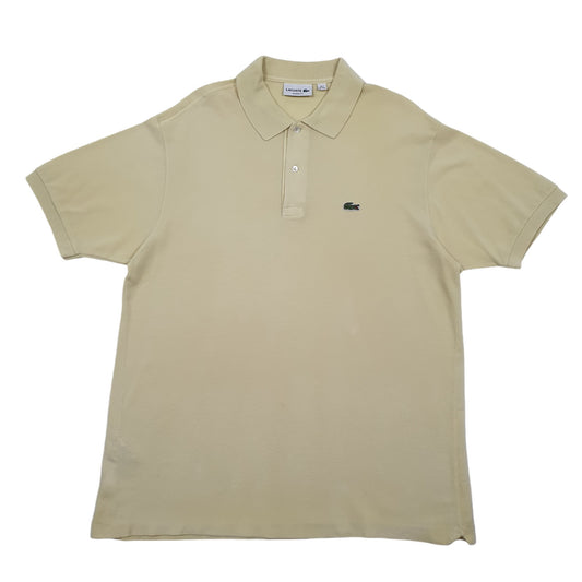 Mens Yellow Lacoste Classic fit Short Sleeve Polo Shirt