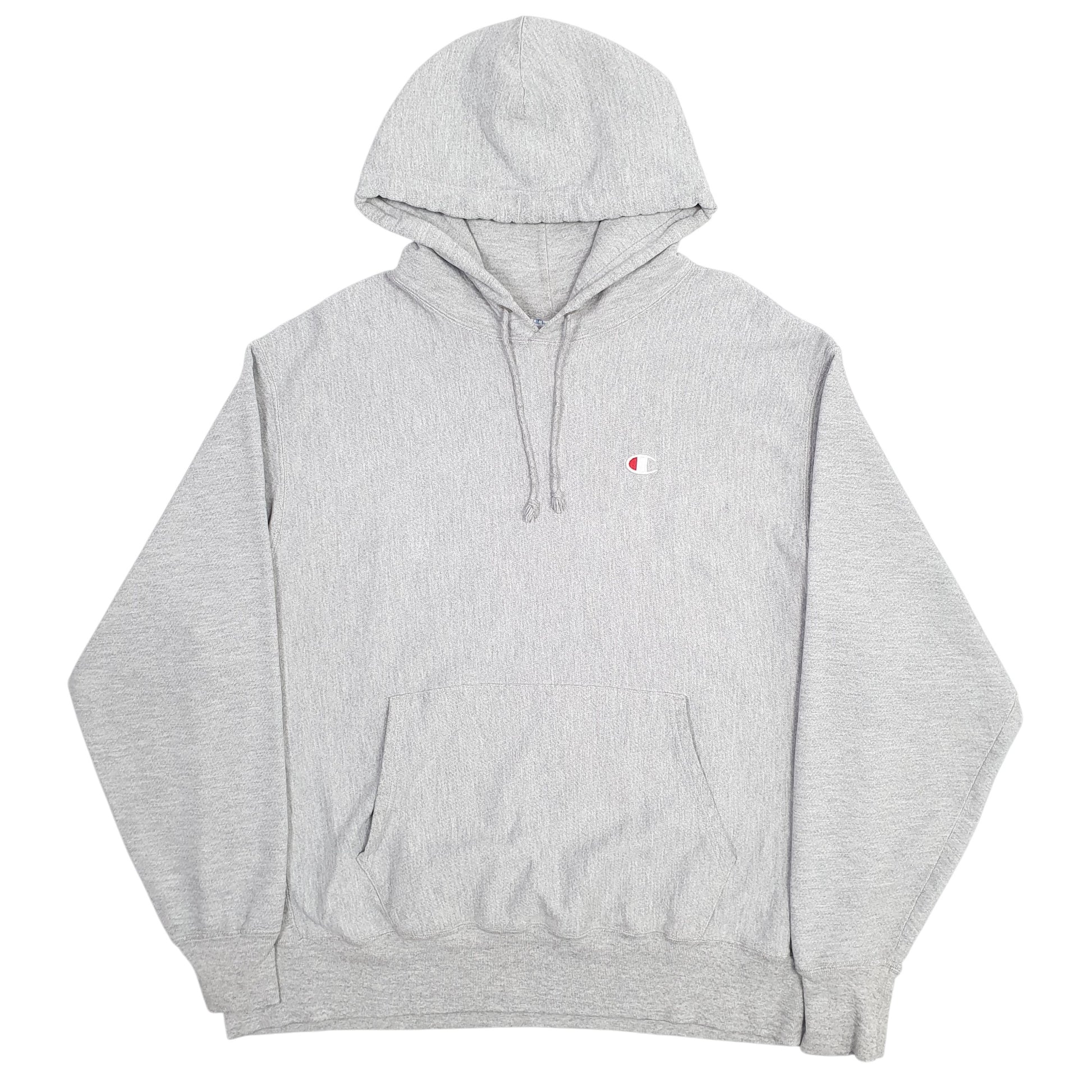 Mens Grey Champion Reverse Weave Hoodie Jumper