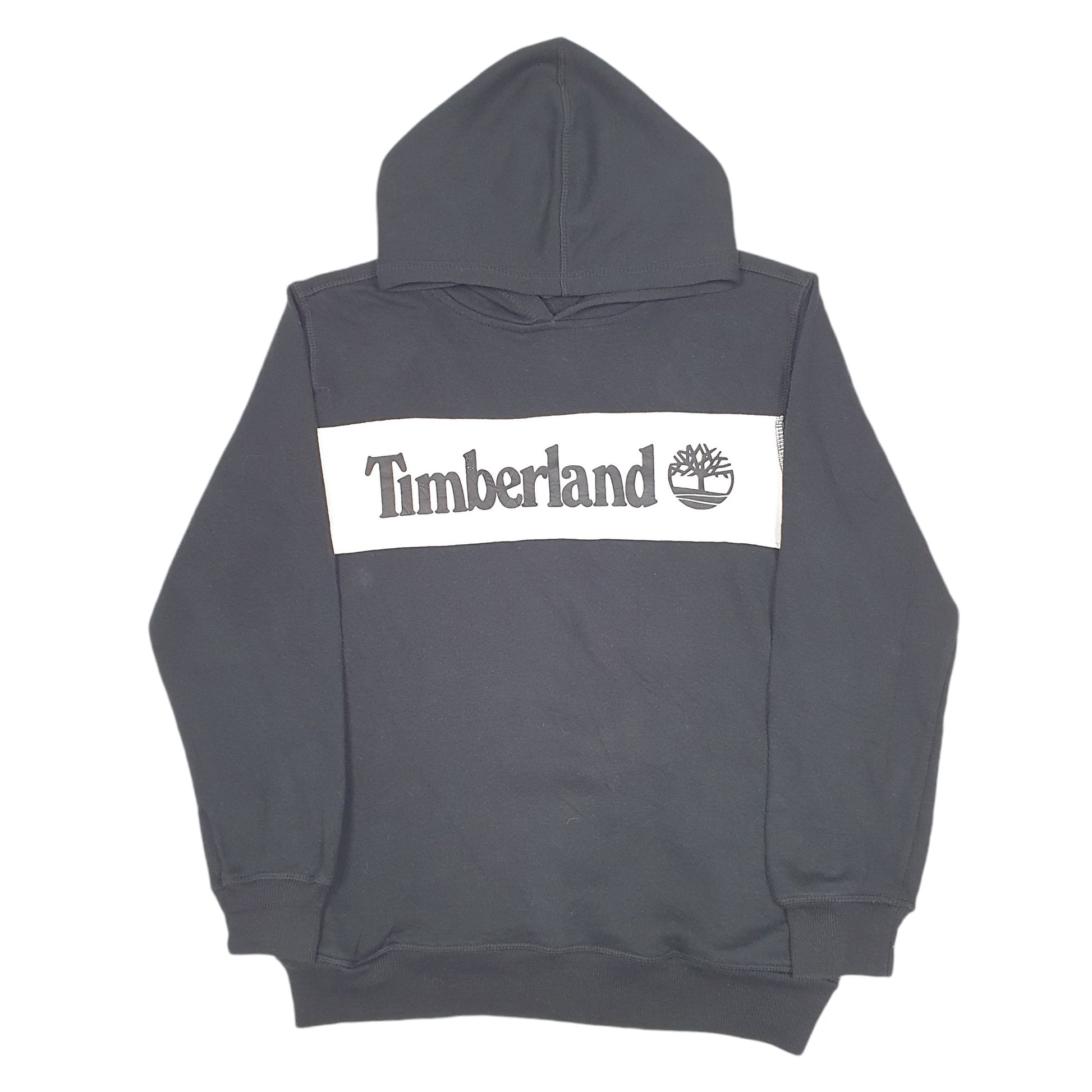 Mens Black Timberland Spellout Hoodie Jumper