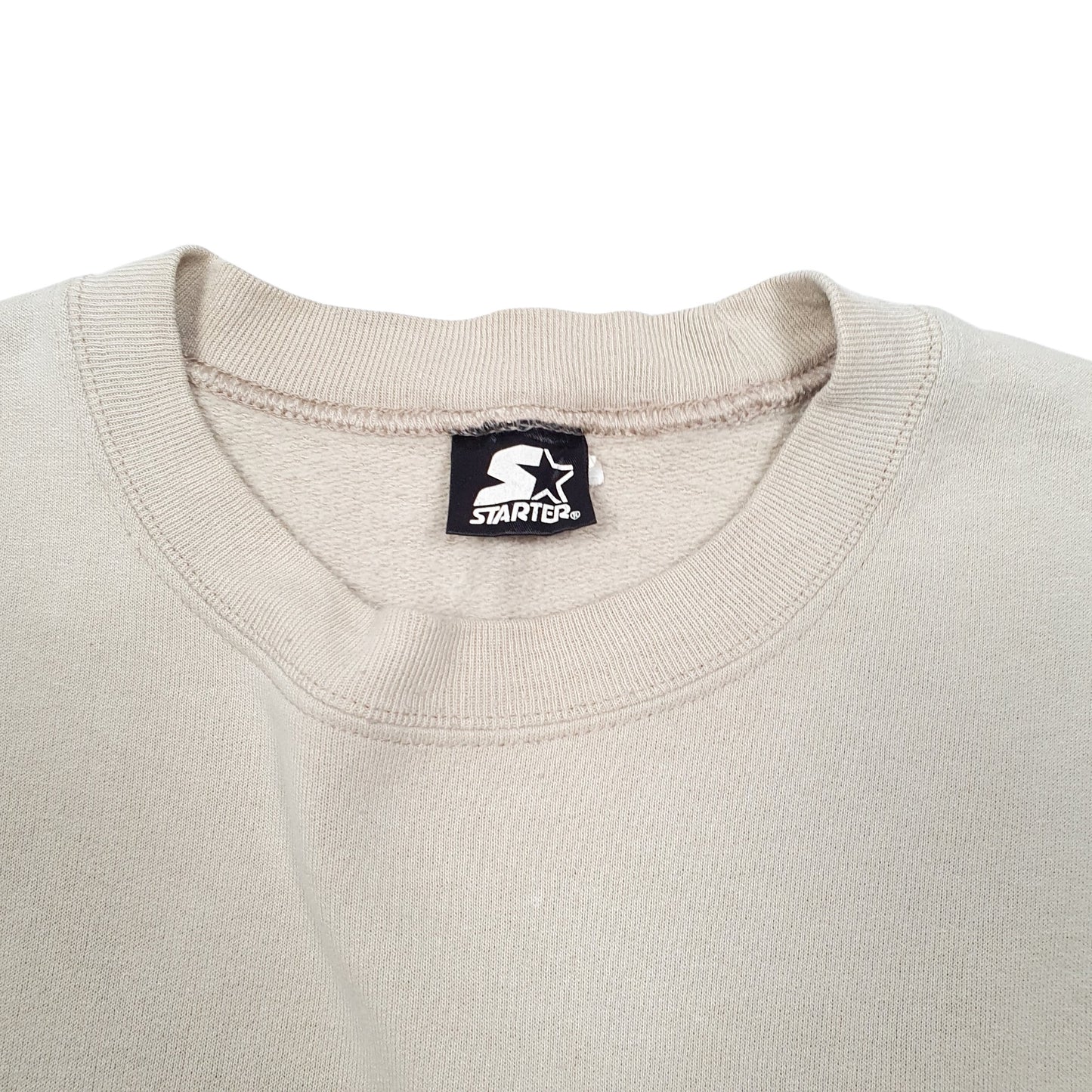 Mens Beige Starter  Crewneck Jumper