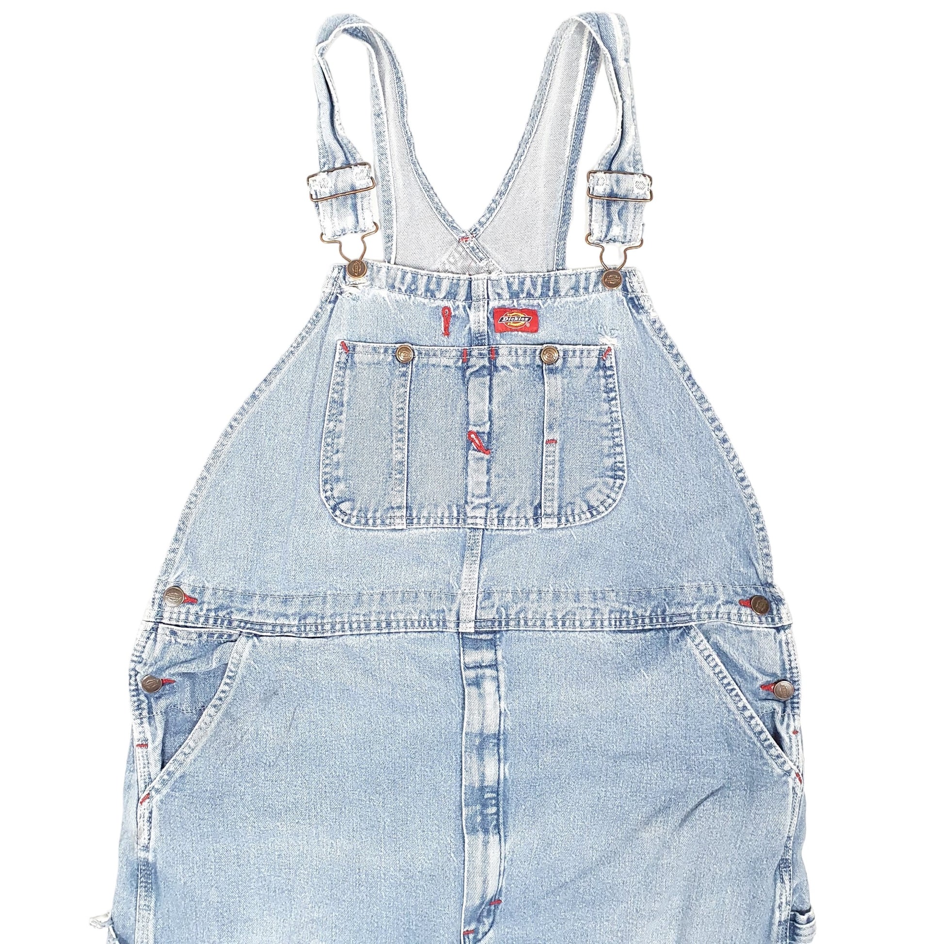 Mens Blue Dickies Denim Overalls Workwear Dungaree Trousers