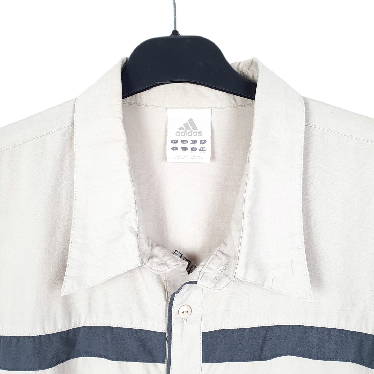 Mens Beige Adidas  Short Sleeve Shirt