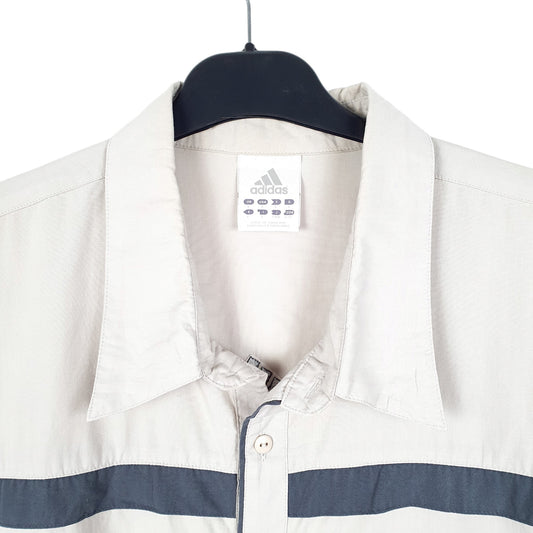 Mens Beige Adidas  Short Sleeve Shirt