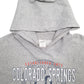 Mens Grey Gildan Colorado Springs Spellout Hoodie Jumper