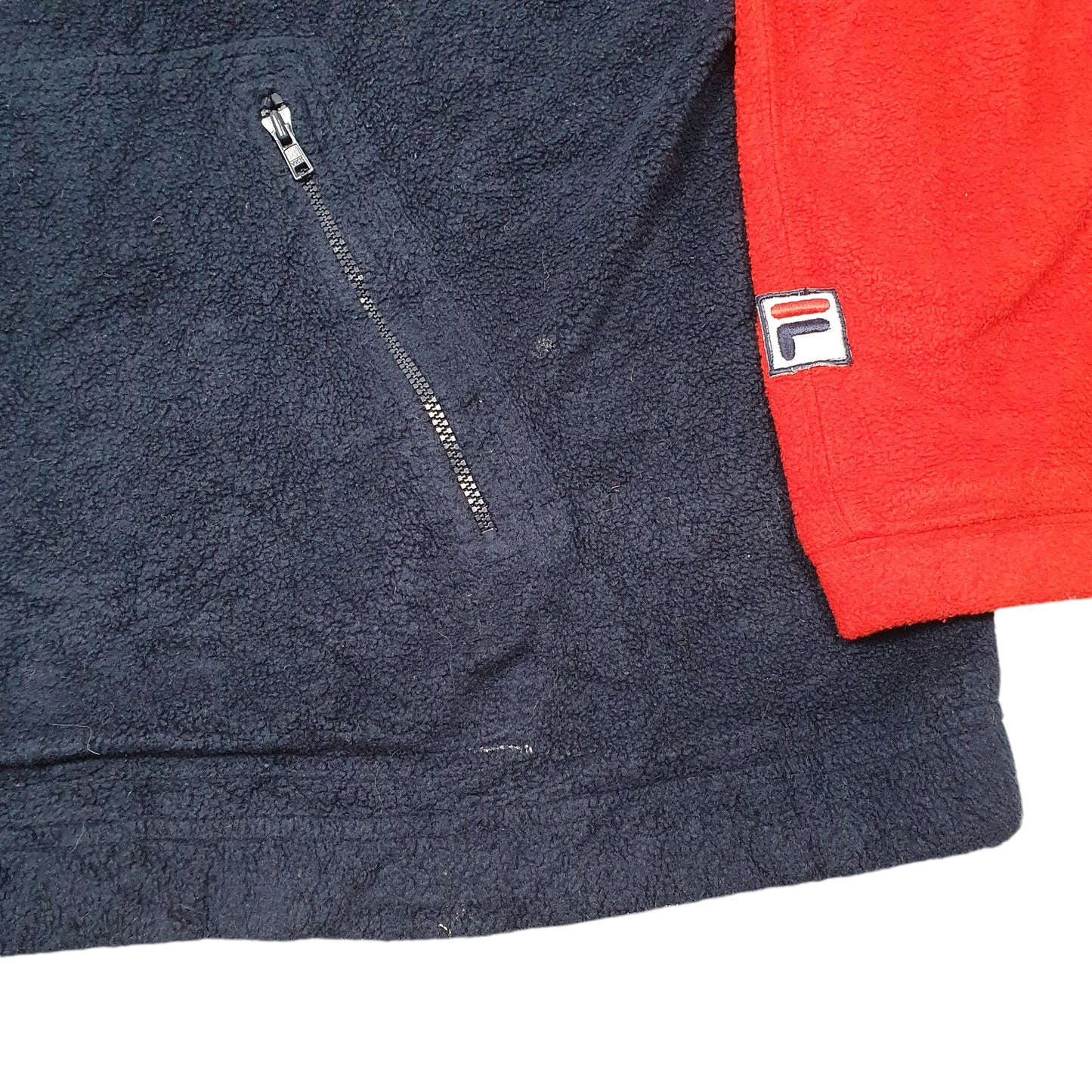 Mens Navy Fila  Quarter Zip Jumper