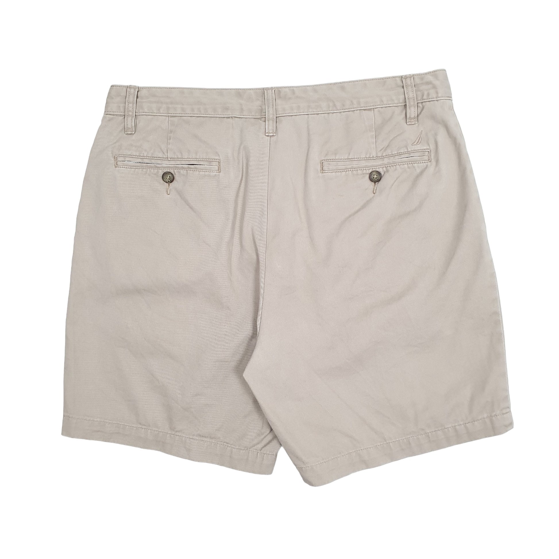 Mens Beige Nautica Classic Fit Deck Chino Shorts