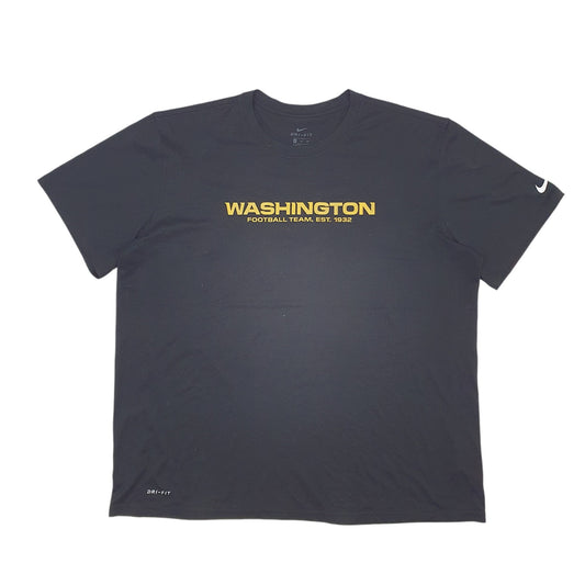 Mens Black Nike Dri-Fit Washington Football Short Sleeve T Shirt