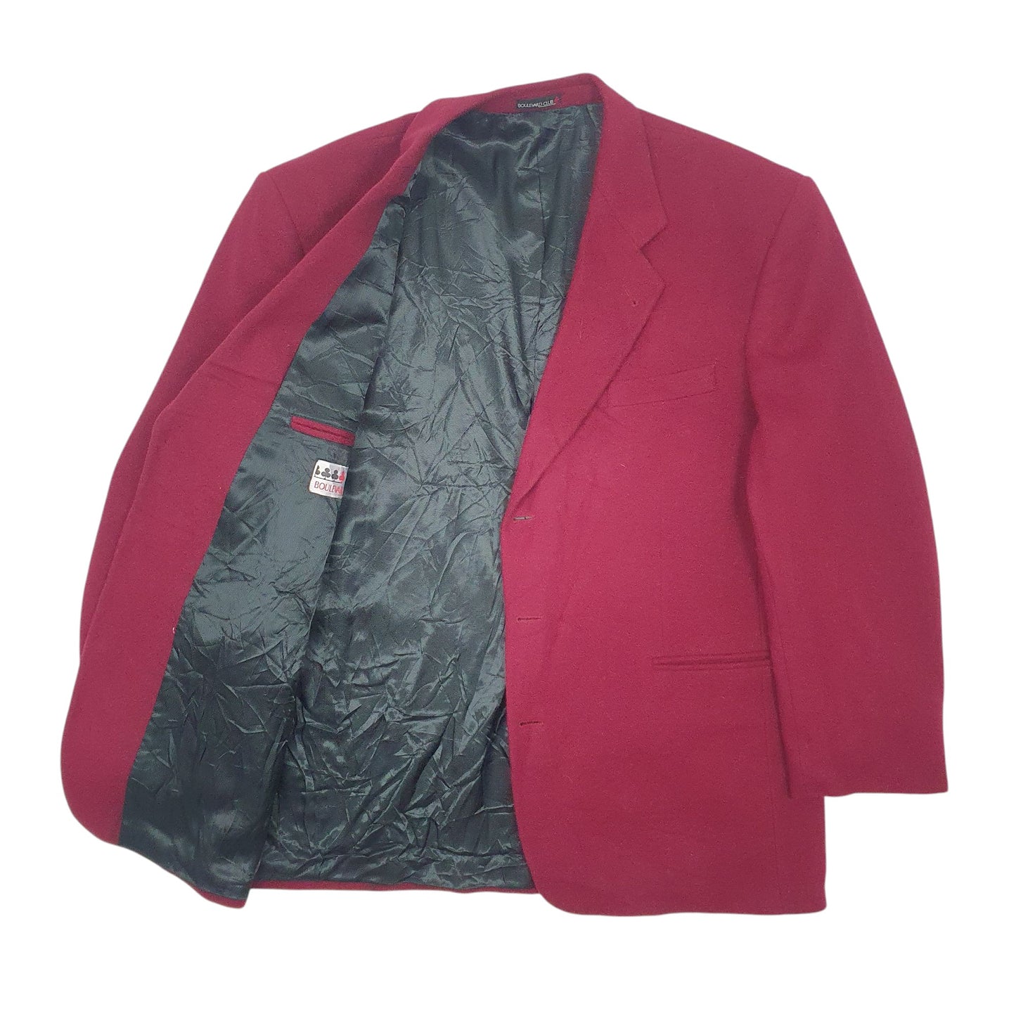 Mens Burgundy Boulevard Club Vintage  Coat