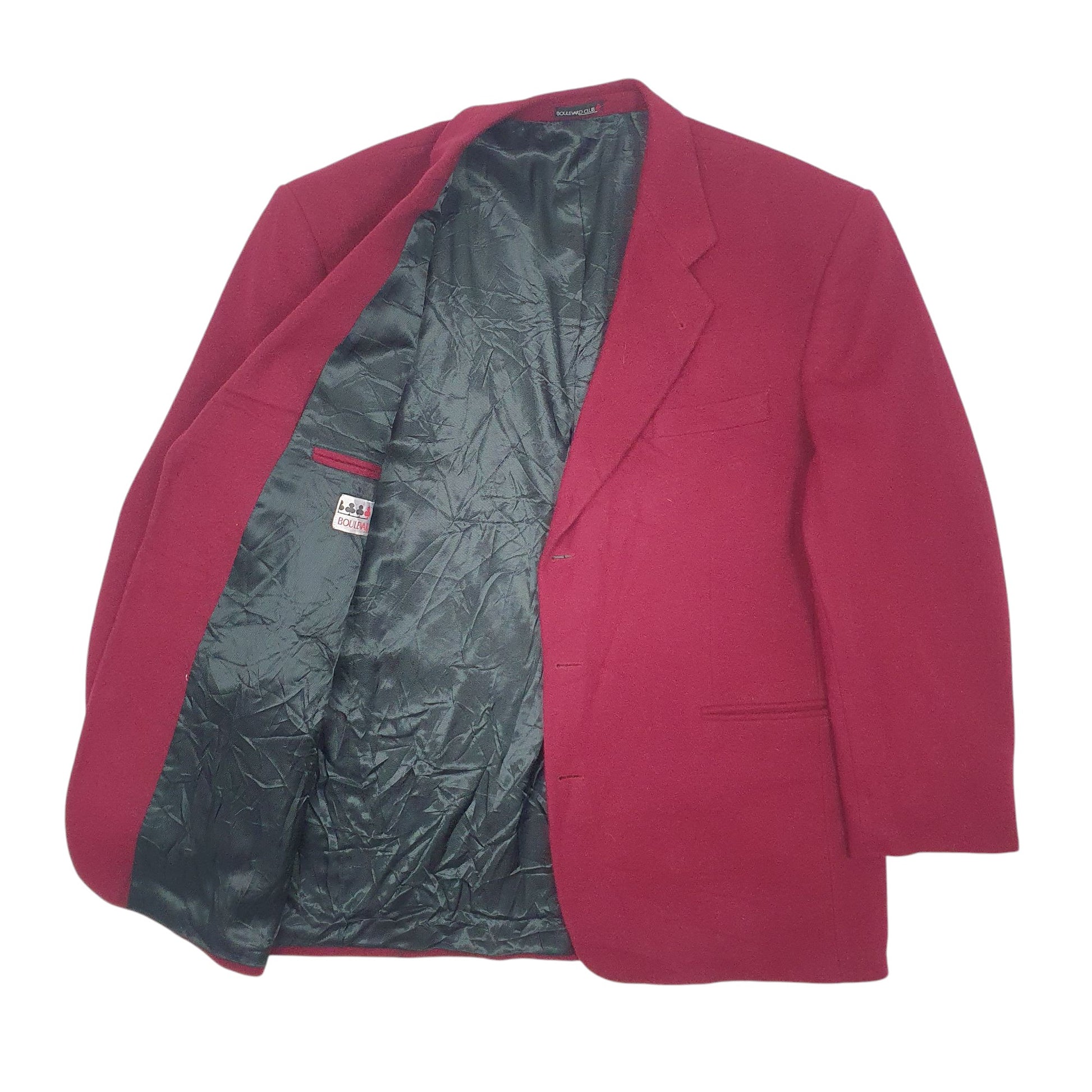 Mens Burgundy Boulevard Club Vintage  Coat
