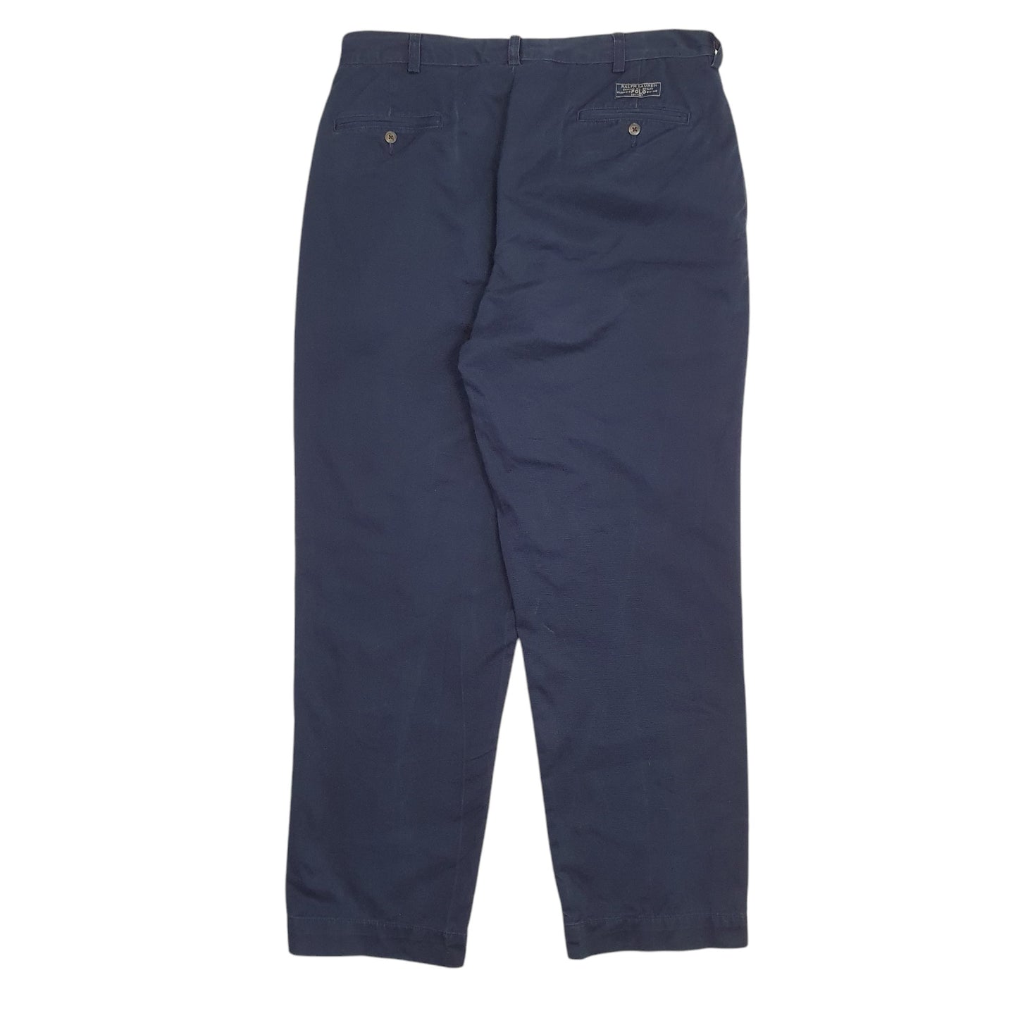 Mens Navy Polo Ralph Lauren Double Pleated Chino Trousers