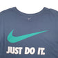 Mens Blue Nike Spellout Short Sleeve T Shirt