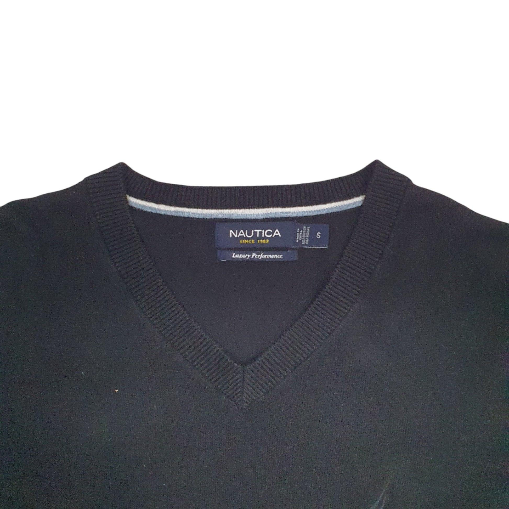 Mens Black Nautica Knit Crewneck Jumper