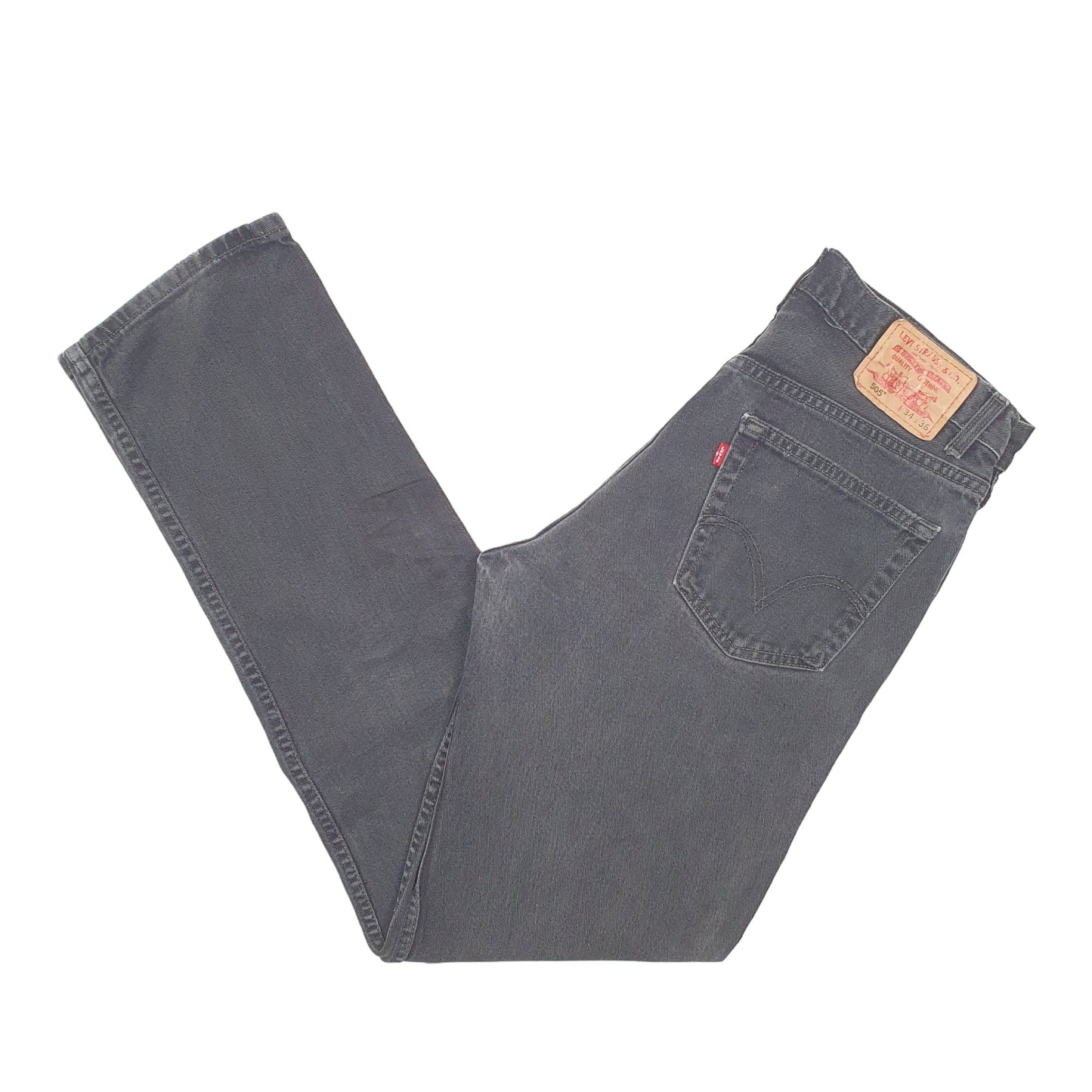 Mens Black Levis  505 JeansW34 L36