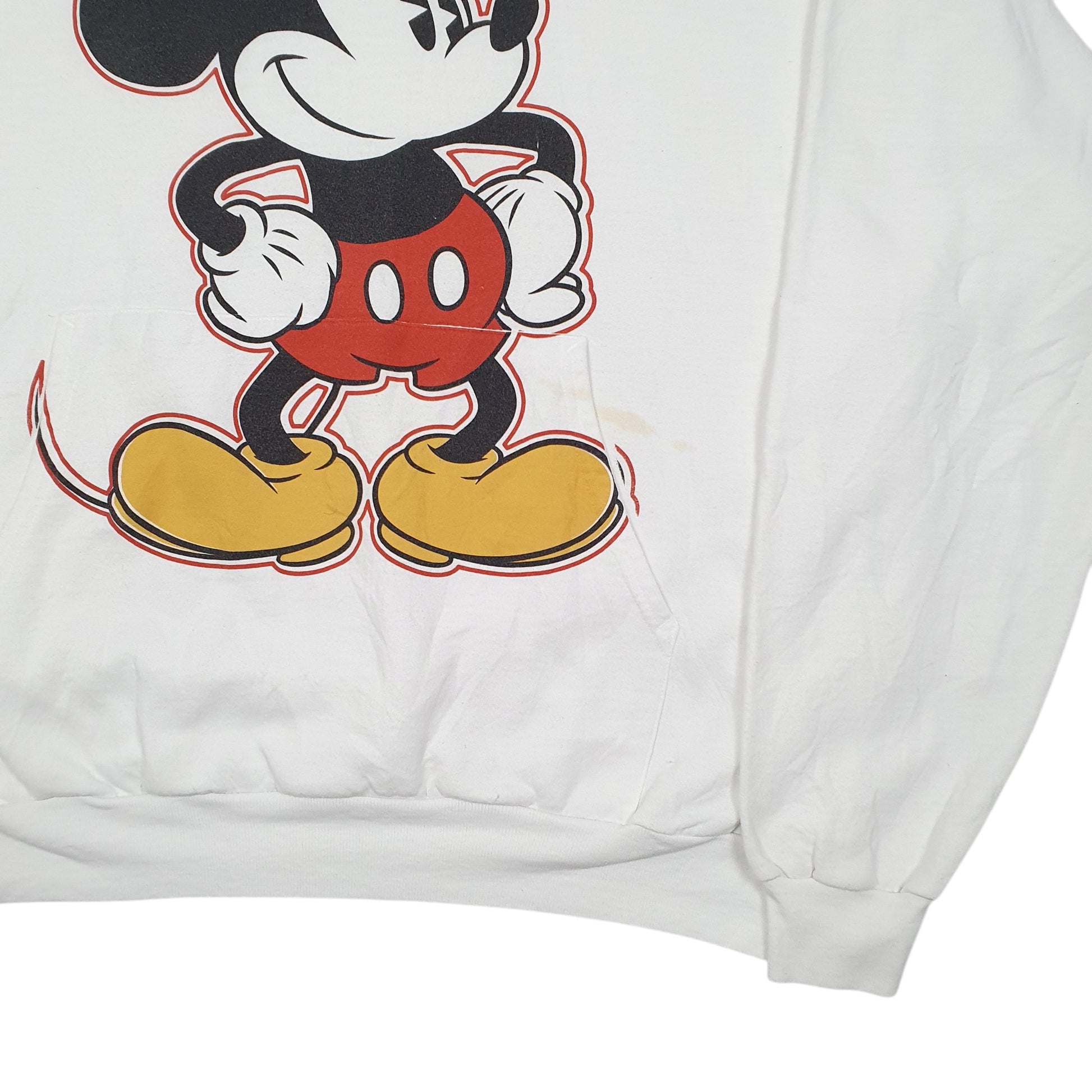 Mens White Hanes Disneyland Parks Mickey Mouse Disney Hoodie Jumper