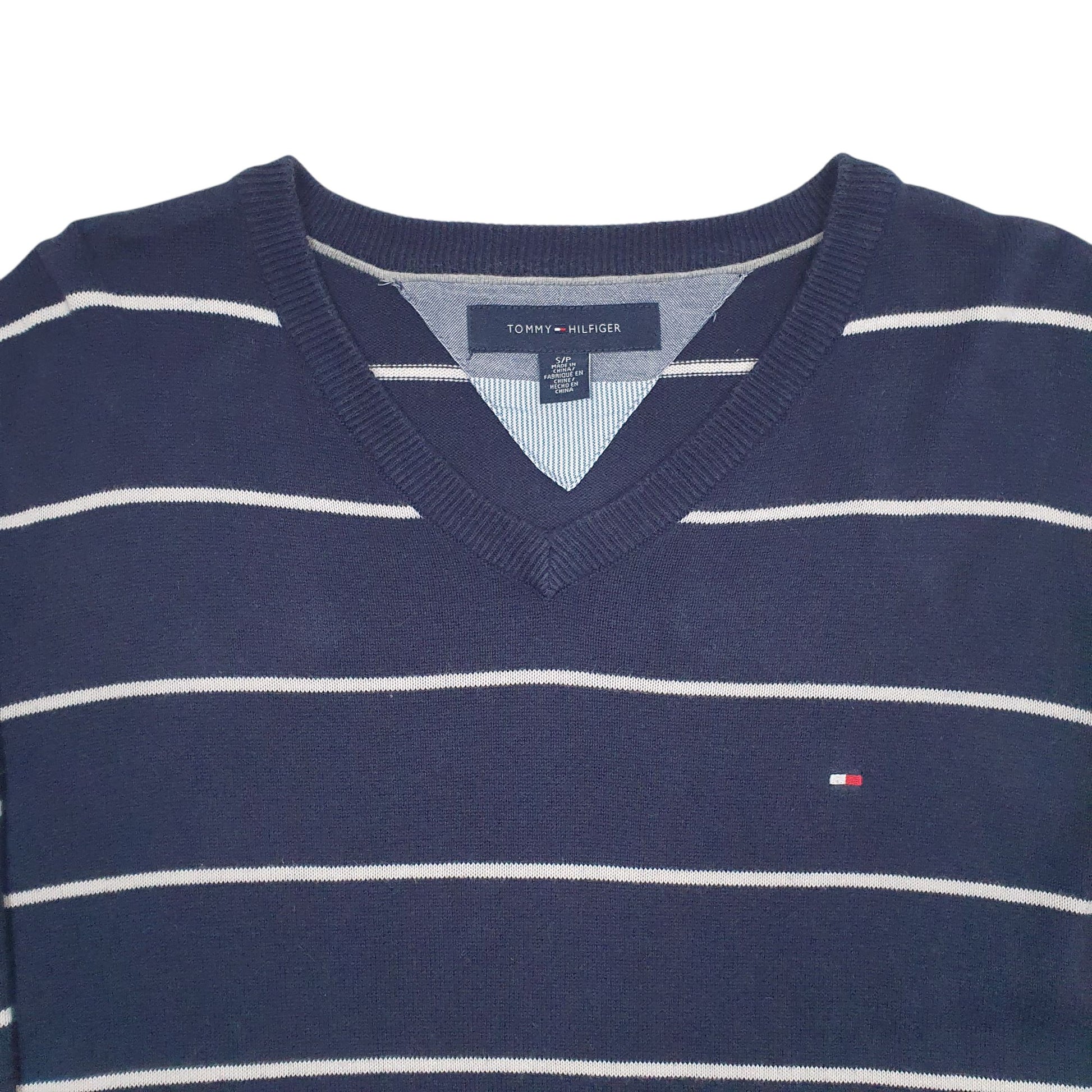 Mens Navy Tommy Hilfiger Lightweight Crewneck Jumper