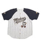 Mens Grey Disney Baseball Jersey Disney Mickey Mouse Short Sleeve T Shirt