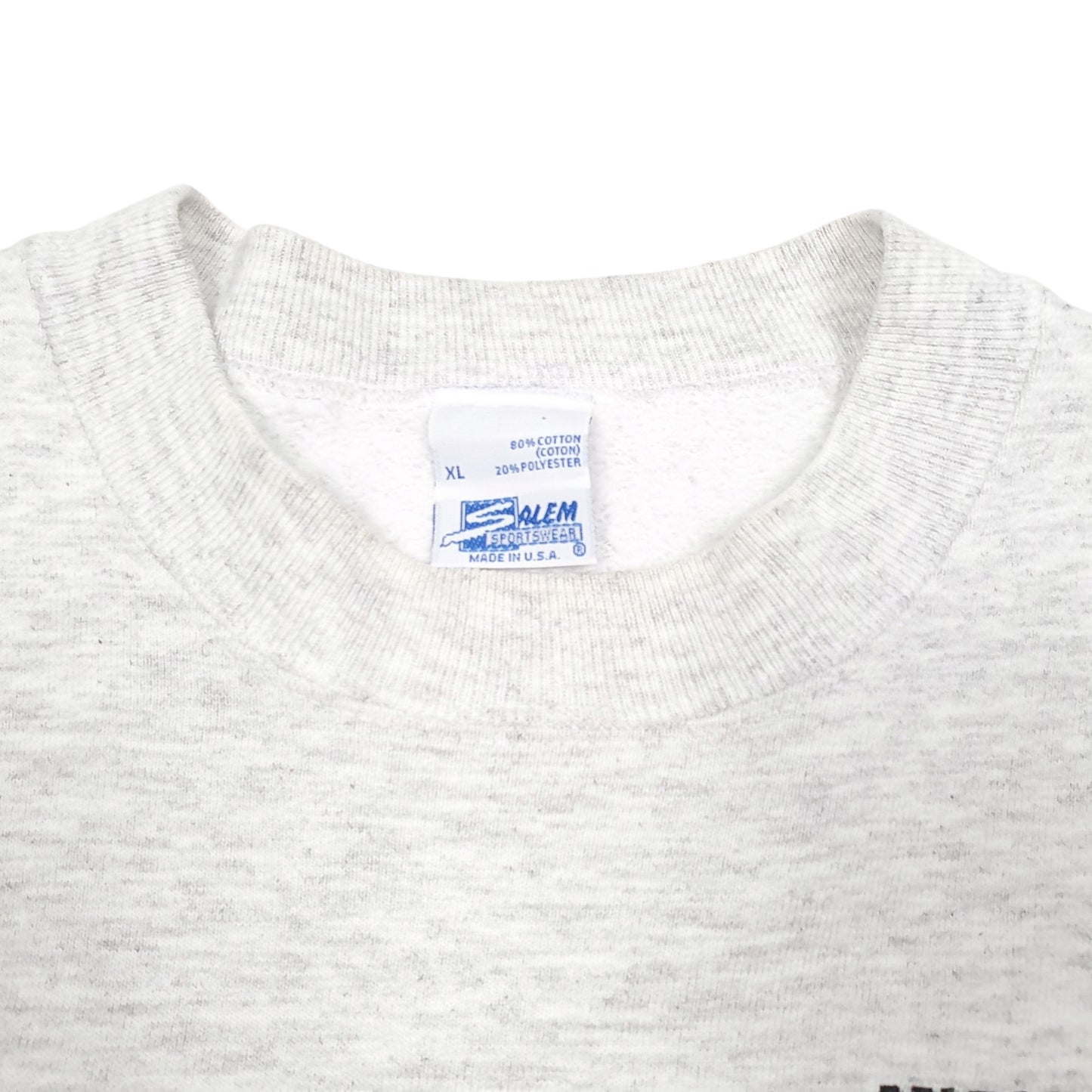 Mens Grey Salem Sportswear Vintage Michigan State Spartans Football Made In U.S.A Crewneck Jumper