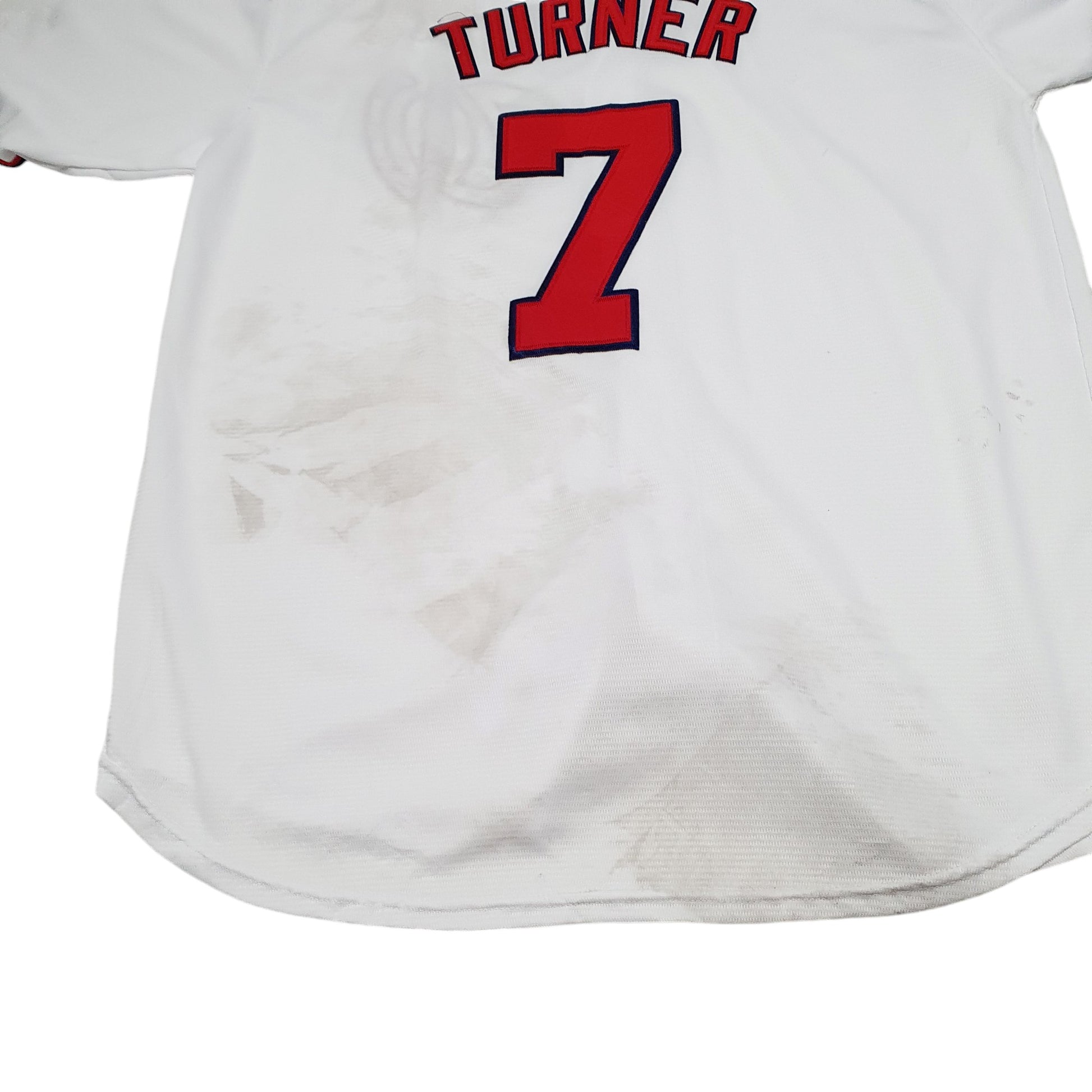 Mens White Majestic MLB Baseball Washington Nationals Short Sleeve T Shirt