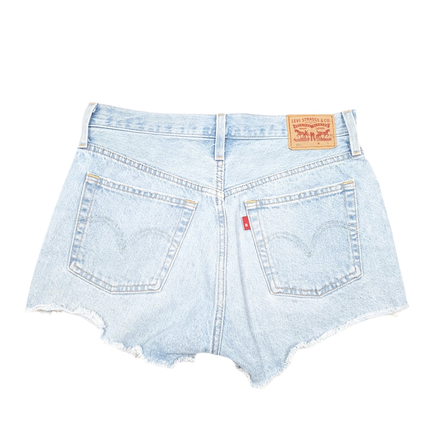 Womens Blue Levis 501 Jorts Hot Pants Denim Shorts