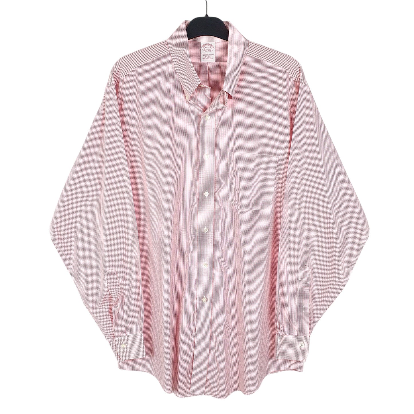 Mens White Brooks Brothers Traditional Long Sleeve Shirt