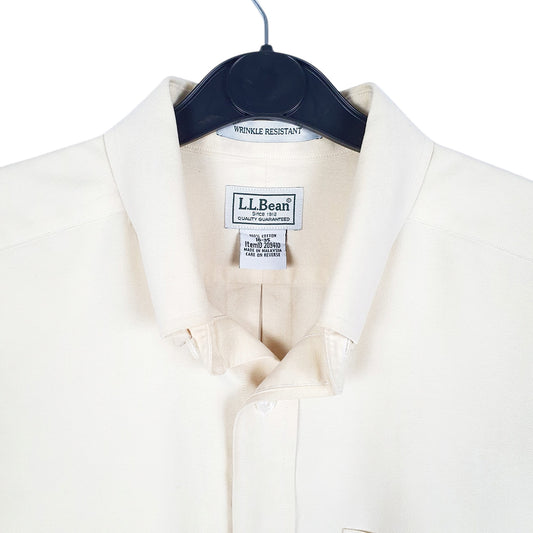 Mens Yellow L.L.Bean Oxford Long Sleeve Shirt