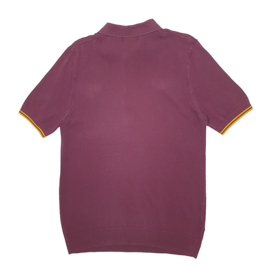 Mens Burgundy Fred Perry  Short Sleeve Polo Shirt