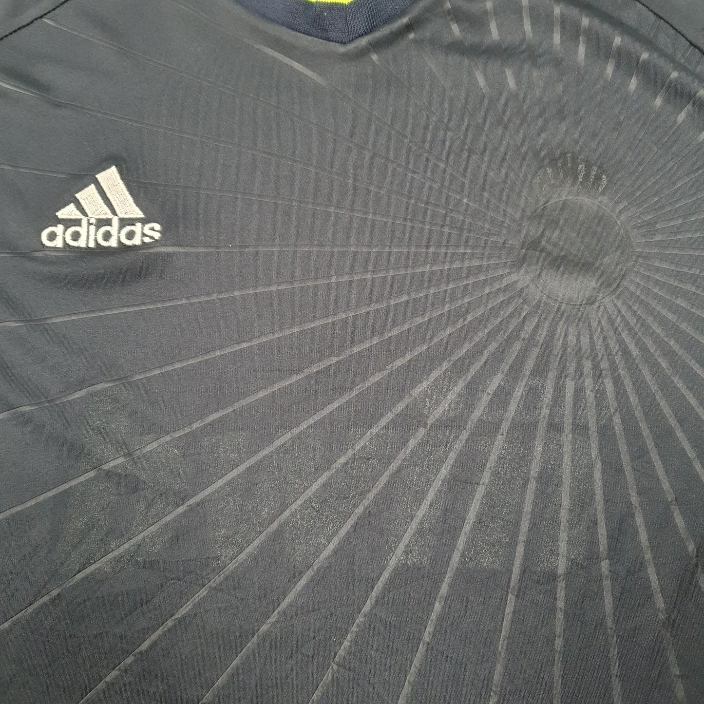 Mens Navy Adidas Football Climacool Short Sleeve T Shirt