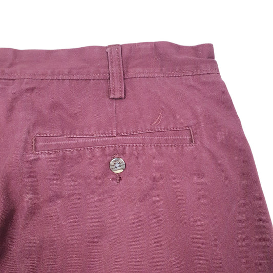 Mens Burgundy Nautica  Chino Shorts