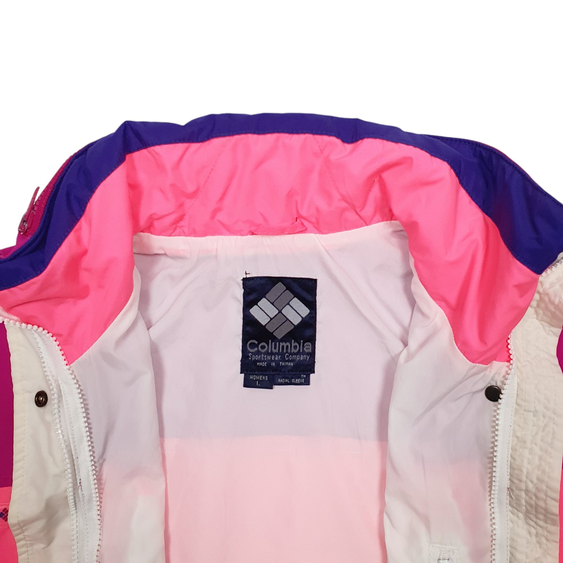 Womens Cream Columbia Vintage 90's  Coat