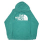 Womens Green The North Face Spellout Logo Hoodie Jumper