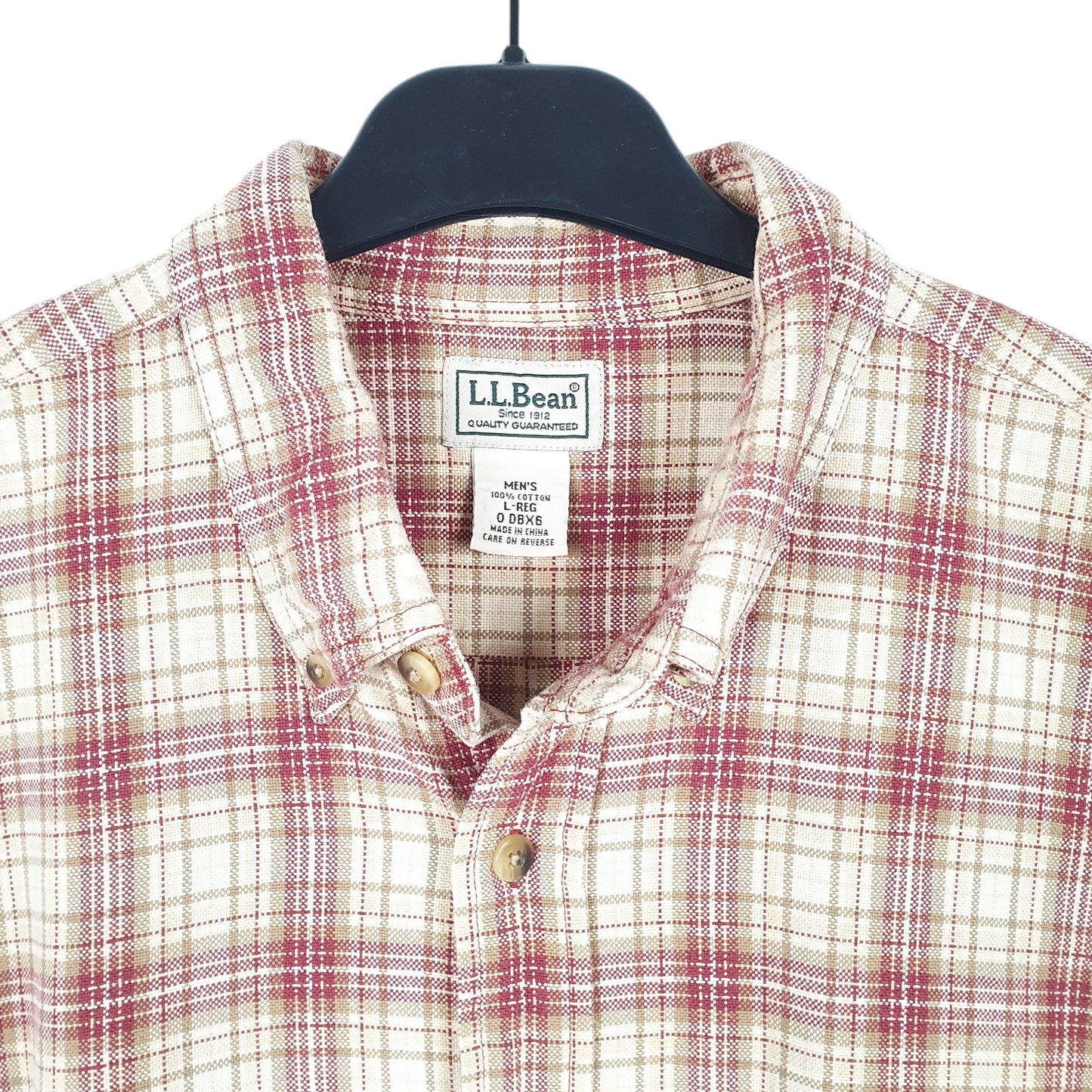 Mens Beige L.L.Bean  Long Sleeve Shirt