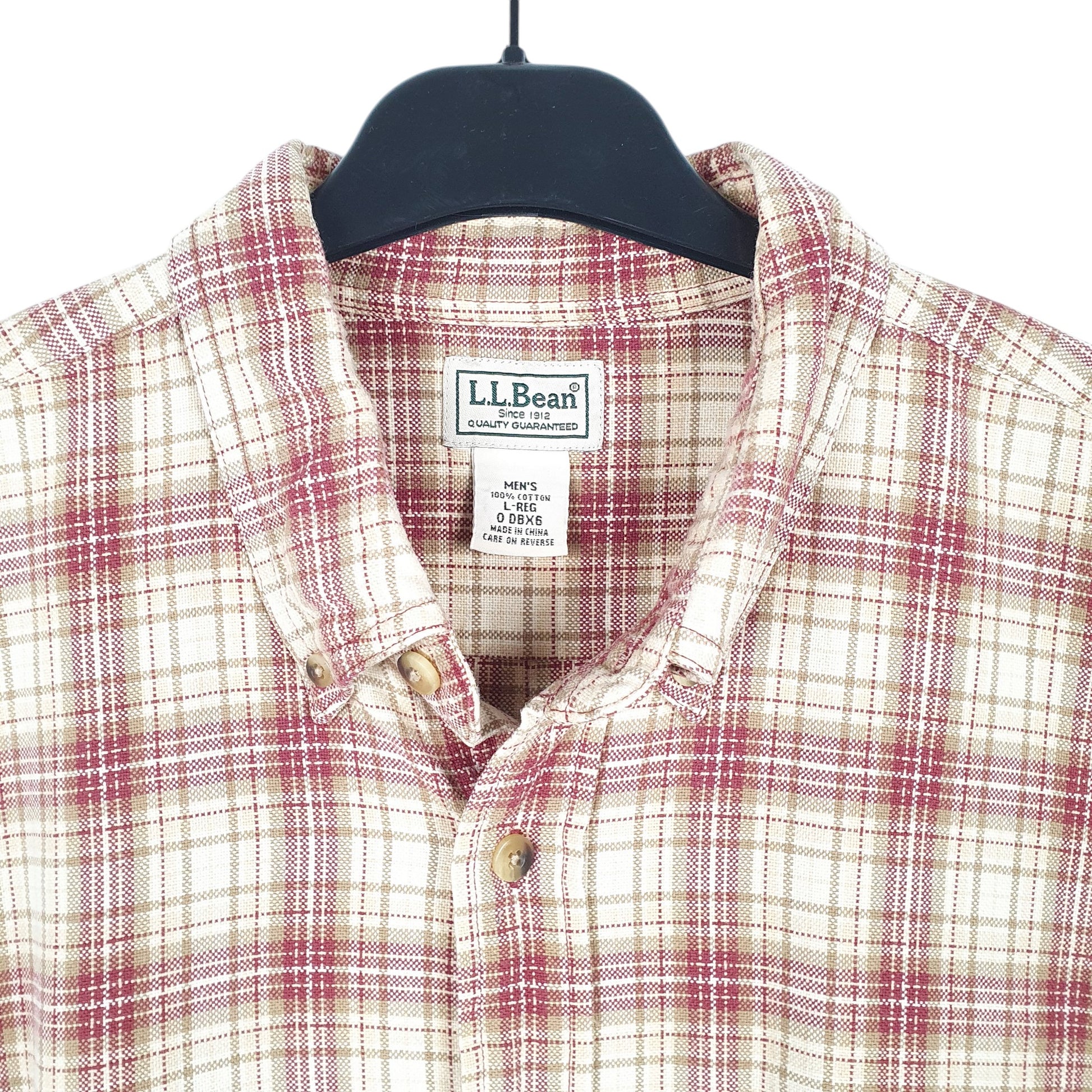 Mens Beige L.L.Bean  Long Sleeve Shirt