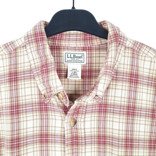 Mens Beige L.L.Bean  Long Sleeve Shirt