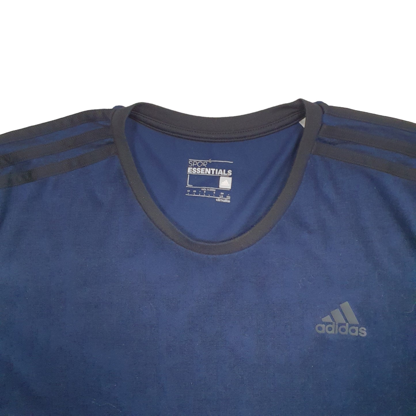 Mens Navy Adidas Climalite Short Sleeve T Shirt