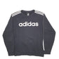 Mens Black Adidas Spellout Crewneck Jumper