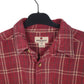 Mens Burgundy Woolrich Overshirt Shacket Flannel Long Sleeve Shirt