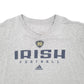 Mens Grey Adidas USA College Notre Dame Football Long Sleeve T Shirt