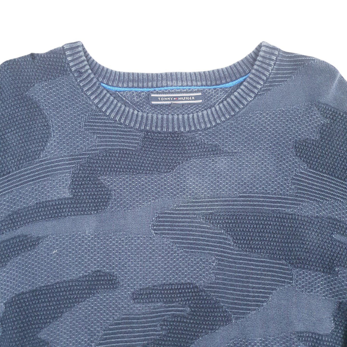 Mens Navy Tommy Hilfiger Knit Crewneck Jumper